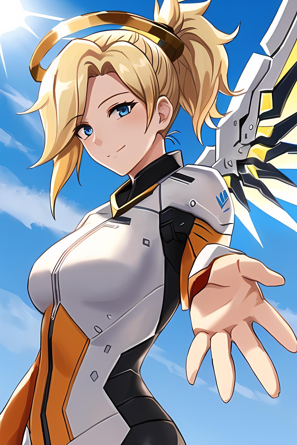 Mercy Character Overwatch Paint By Numbers - Canvas Paint by numbers